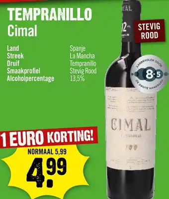 Dirck 3 TEMPRANILLO Cimal aanbieding