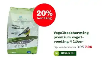 Welkoop Vogelbescherming premium vogelvoeding 4 liter aanbieding