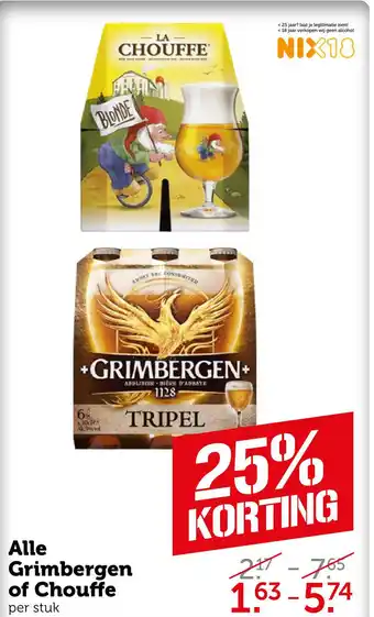 Coop Alle Grimbergen of Chouffe aanbieding