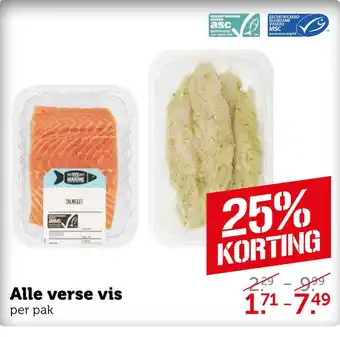 Coop Alle verse vis aanbieding