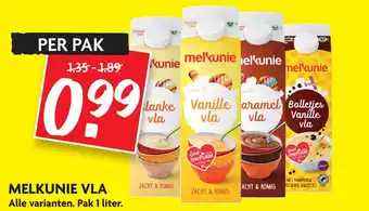 Dekamarkt MELKUNIE VLA Alle varianten. Pak 1 liter. aanbieding