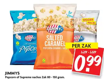 Dekamarkt JIMMYS Popcorn of Supreme nachos aanbieding