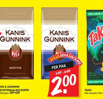 Dekamarkt KANIS & GUNNINK SNELFILTERMALING KOFFIE aanbieding