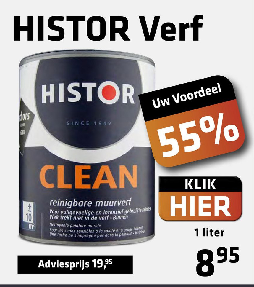 Histor Verf aanbieding bij De voordeelmarkt