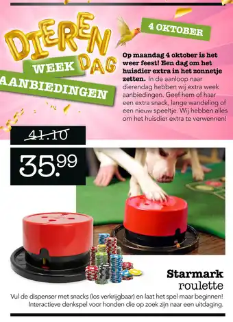 Dierspecialist Starmark roulette ir. aanbieding