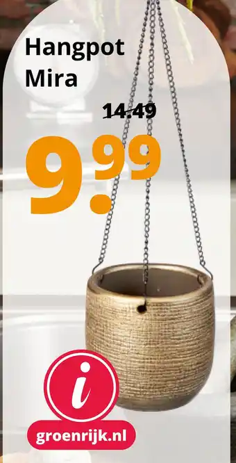 GroenRijk Hangpot Mira aanbieding