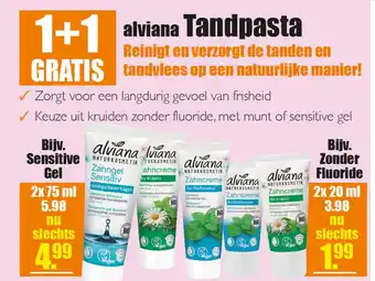 Gezond & Wel Alviana Tandpasta aanbieding