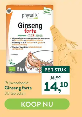 Holland & Barrett Physalis Ginseng forte aanbieding