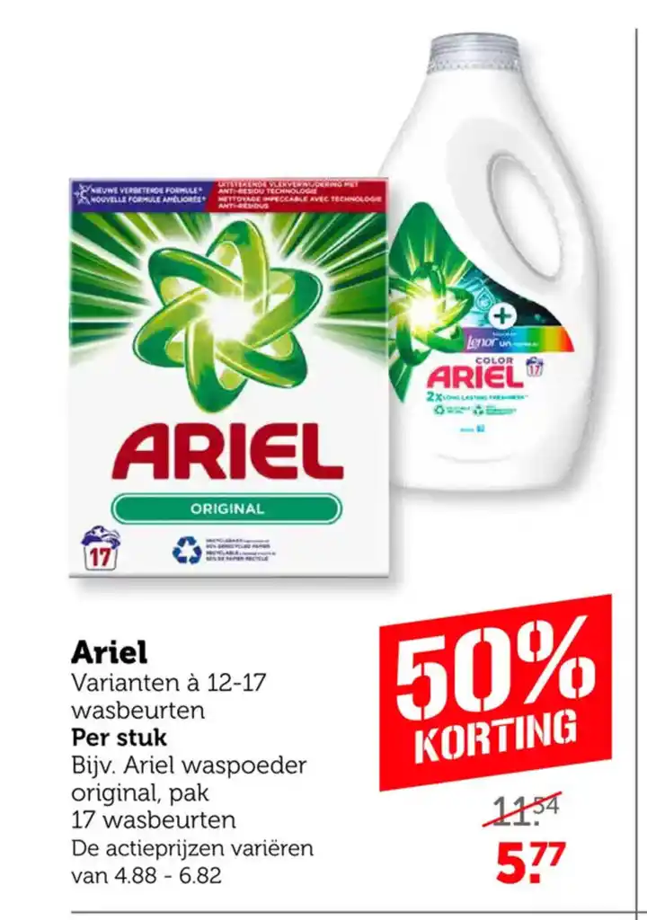 Ariel original aanbieding bij Coop