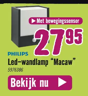 Hornbach PHILIPS 19 Led-wandlamp “Macaw" aanbieding