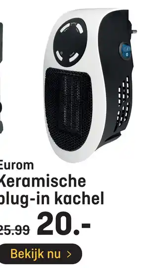 Hubo Eurom Keramische plug-in kachel aanbieding