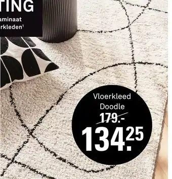 Karwei Vloerkleed Doodle aanbieding