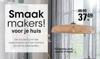 Karwei Hanglamp Joris, naturel of zwart > aanbieding