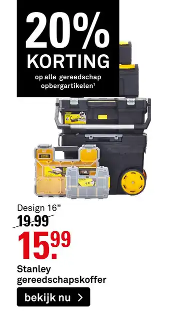 Karwei Stanley gereedschapskoffer aanbieding