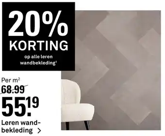 Karwei Leren wand- bekleding > aanbieding