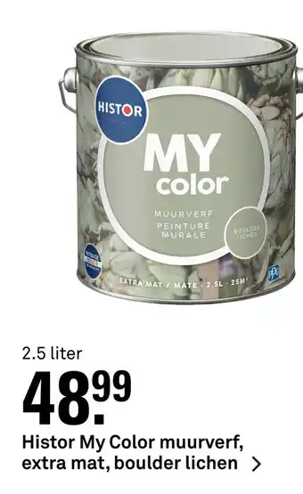 Karwei Histor My Color muurverf, extra mat, boulder lichen aanbieding