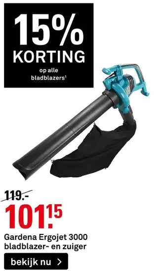 Karwei Gardena Ergojet 3000 bladblazer- en zuiger aanbieding