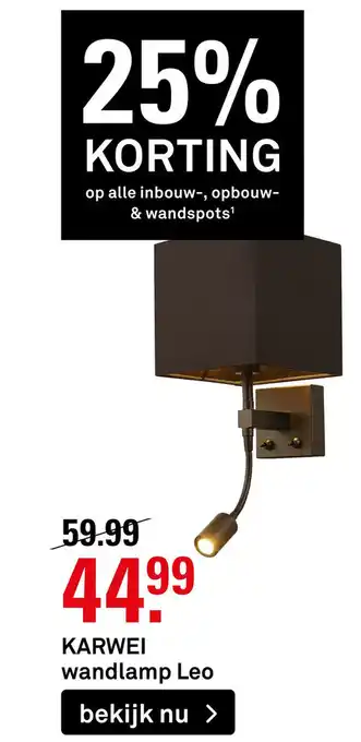 Karwei KARWEI wandlamp Leo aanbieding