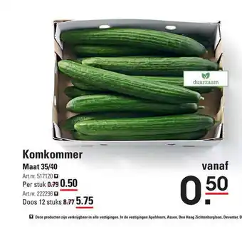 Sligro Komkommer aanbieding