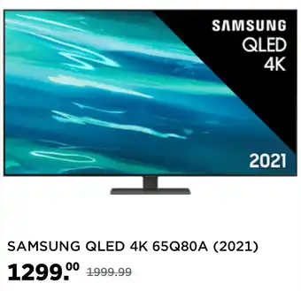 MediaMarkt SAMSUNG QLED 4K 65Q80A (2021) aanbieding