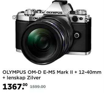 MediaMarkt OLYMPUS OM-D E-M5 Mark II + 12-40mm + lenskap Zilver aanbieding