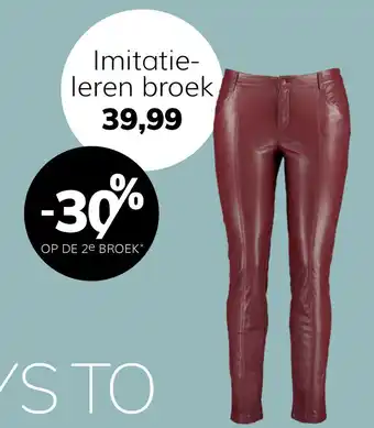 MS Mode Imitatieleren broek aanbieding