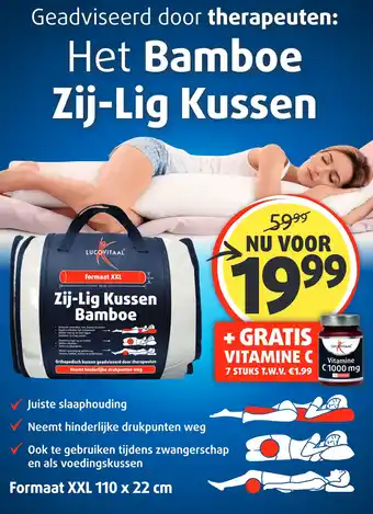 Lucovitaal Het Bamboe Zij-Lig Kusser aanbieding