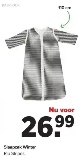 Baby-Dump Slaapzak Winter Rib Stripes aanbieding