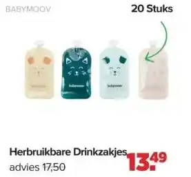 Baby-Dump Herbruikbare Drinkzakjes aanbieding