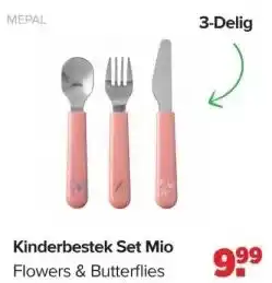 Baby-Dump Kinderbestek Set Mio Flowers & Butterflies aanbieding