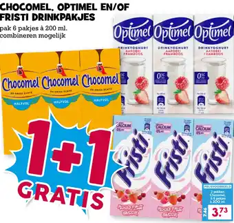 Boon`s Markt CHOCOMEL, OPTIMEL EN/OF FRISTI DRINKPAKJES aanbieding