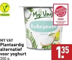 ALDI MY VAY Plantaardig alternatief voor yoghurt 300 g. aanbieding