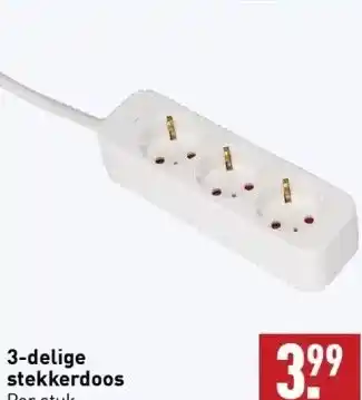 ALDI 3-delige stekkerdoos Per stuk. aanbieding