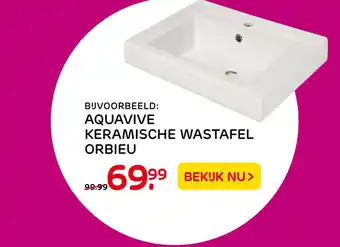 Praxis Aquavive Keramische Wastafel Orbieu aanbieding