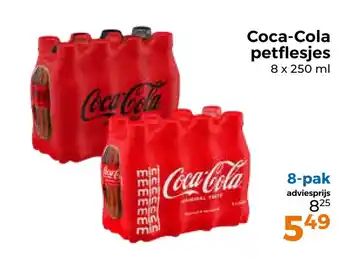 Trekpleister Coca-Cola petflesjes 8 x 250 ml aanbieding