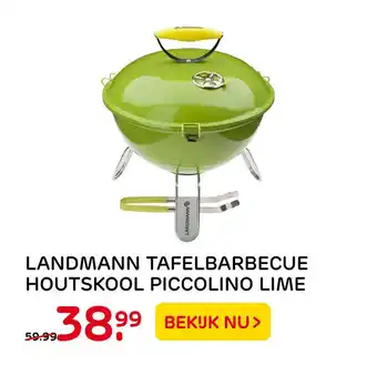 Praxis Landmann Tafelbarbecue Houtskool Piccolino Lime aanbieding