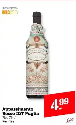 Coop Appassimento Rosso IGT Puglia Fles 75 cl Per fles aanbieding