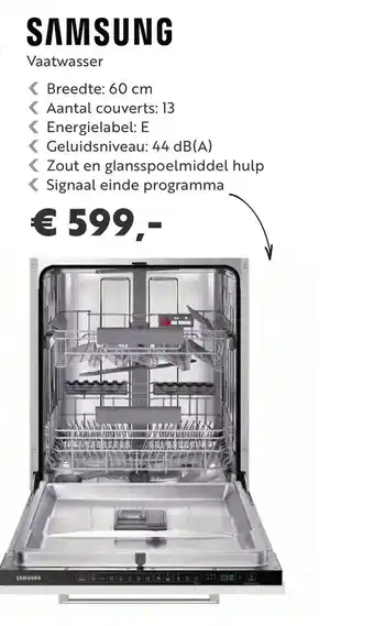 Superkeukens SAMSUNG Vaatwasser aanbieding