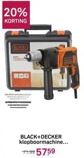 Karwei BLACK+DECKER klopboormachine BEH850K-QS aanbieding