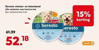 Pets Place Seresto vlooien- en tekenband aanbieding