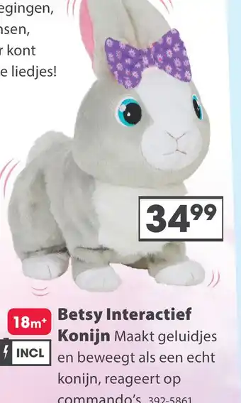 Top1Toys Betsy Interactief Konijn aanbieding