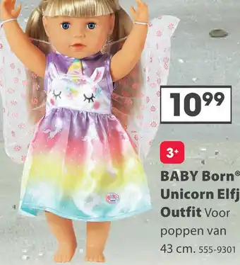 Top1Toys Baby Born Kleertjes Unicorn Elfjesoutfit 43 cm aanbieding