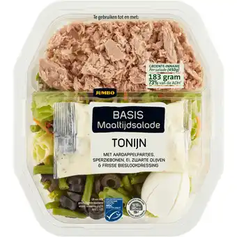 Jumbo Jumbo Basis Maaltijdsalade Tonijn 450g aanbieding