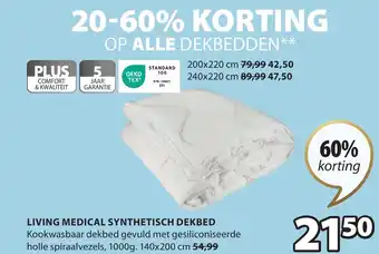 Jysk Living medical synthetisch dekbed aanbieding