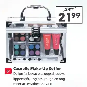 Top1Toys Make-Up Koffer Casuelle Doorzichtig Met Inhoud aanbieding