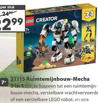 Top1Toys LEGO Creator 31115  3in1 Ruimtemijnbouw-mecha aanbieding