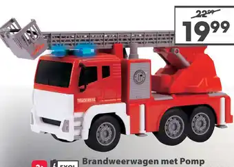 Top1Toys Brandweerwagen Met Pomp B/O 30 Cm aanbieding