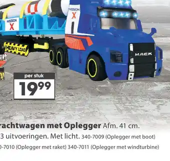 Top1Toys Vrachtwagen Met Oplegger Met Raket  Battery Operated aanbieding