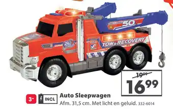 Top1Toys Auto Sleepwagen 31,5Cm Licht En Geluid aanbieding