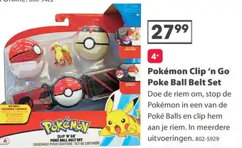 Top1Toys Pokémon Clip N Go Poke Ball Belt Set aanbieding